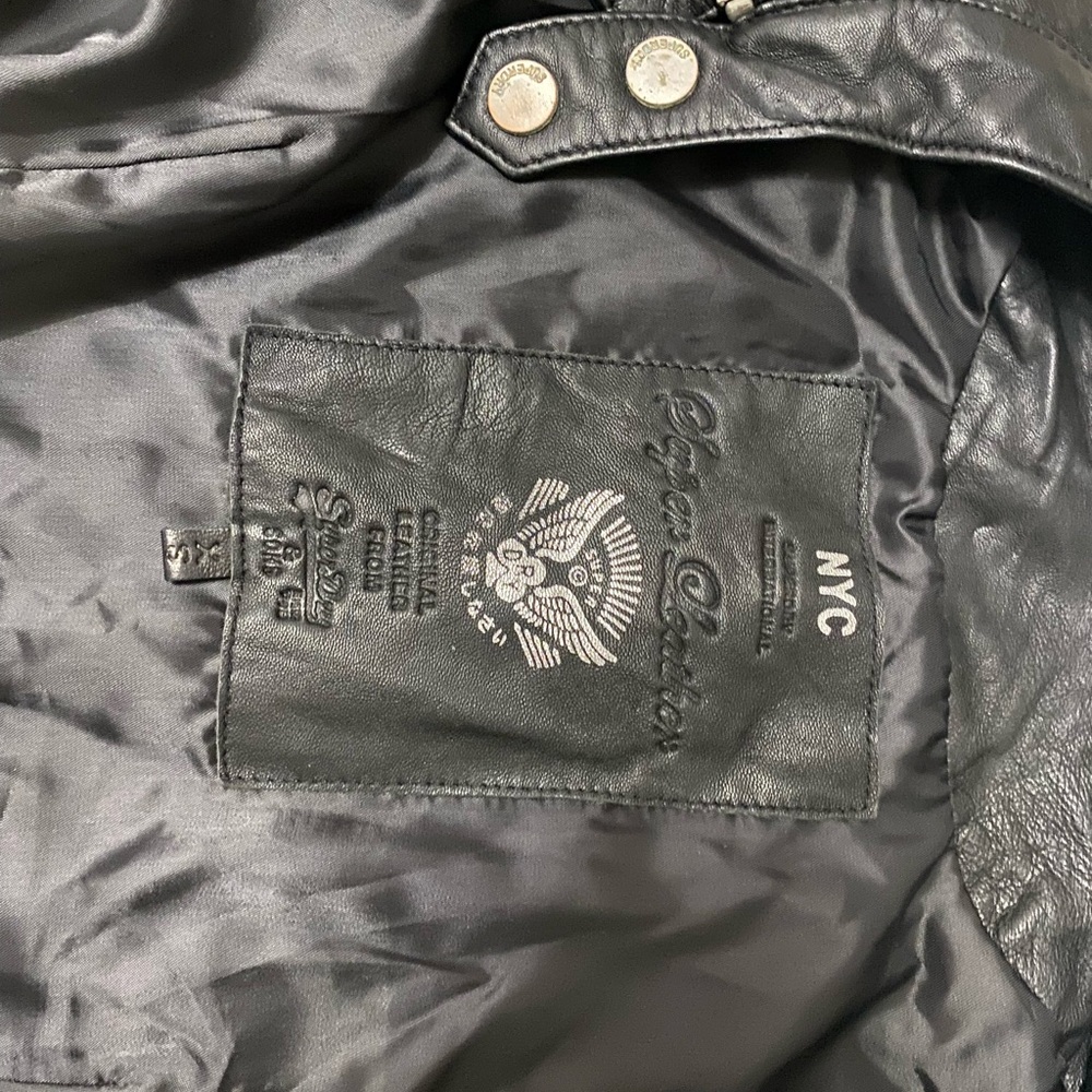 **SOLD** SUPERDRY LEATHER JACKET - Picture 11 of 13